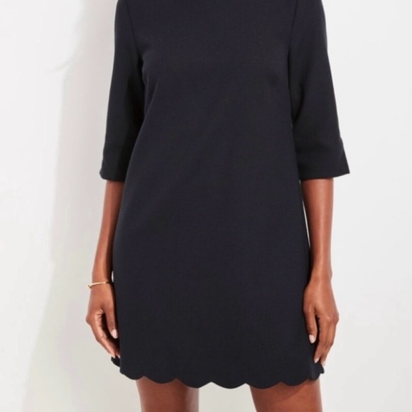 NWT Vineyard Vines Scalloped Ponte Shift Dress - 8 - Picture 2 of 9